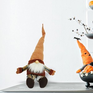 Whisen 15x10.2x21.3" Bearded Gnome Holiday Fall & Thanksgiving Figurines Decors - 1 of 4