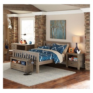 Full Highlands Harper Panel Bed Driftwood - Hillsdale Furniture, Brown