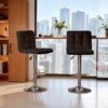 FONTOI Set of 2 Bar Stools 24 to 32 Inch Kitchen Counter Height Square Cushion Back Footstool Durable for Home Cafe Office, 20.08"*37.01"*17.32" - 2 of 4