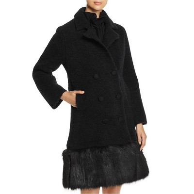 Armani Womens Solid Coat, Black, 42