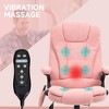 Aghana Digitals Pink Teddy Velvet Executive Chair with 6 Vibration Massage Points, Lumbar Heat, - 4 of 4