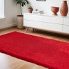 HomeRoots 8' X 11' Red Shag Hand Tufted Area Rug - 2 of 4