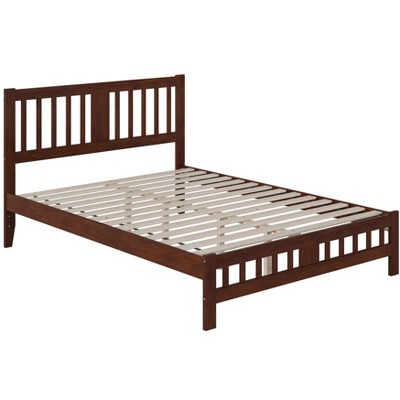 Tahoe Walnut Queen Wood Frame Bed with Slatted Headboard