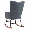 vidaXL Rocking Chair Accent Side Chair Padded Seat for Living Room Velvet - 2 of 4