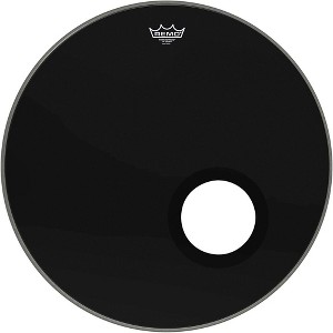 Remo Ebony Powerstroke 3 Resonant Bass Drum Head with 5 Port Hole Ebony 24 in. - 1 of 1