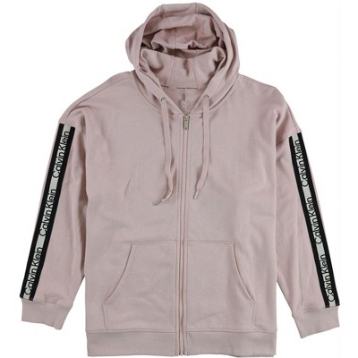 Calvin Klein Womens Running Logo Tape Hoodie Sweatshirt