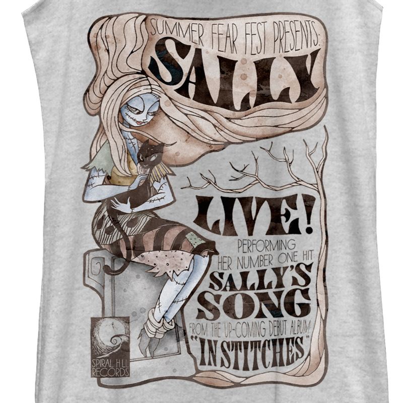 Women's The Nightmare Before Christmas Summer Fear Fest Sally Poster Racerback Tank Top, 2 of 5