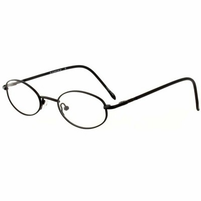 Flex Plus by Vivid FP-84 Designer Reading Eye Glasses in Matte Black 46mm +1.50 | Ladies | Oval Shape | X-Small Fit