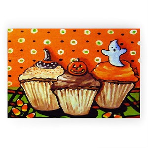 Renie Britenbucher Halloween Cupcakes  Looped Vinyl Welcome Mat - Society6 - 1 of 4
