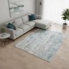 8' X 10' Blue Abstract Hand Loomed Area Rug - 2 of 4