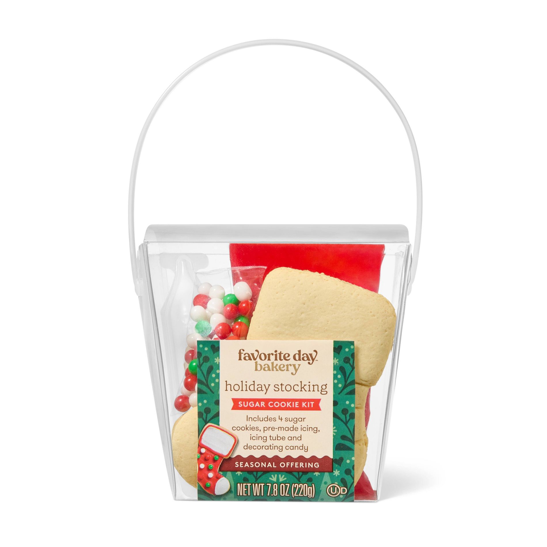 Holiday Stocking Sugar Cookie Kit - 7.8oz/4ct - Favorite Day™