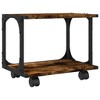 vidaXL Printer Stand 2-Tier Smoked Oak 16.1"x11"x13.2" Engineered Wood - 2 of 4