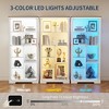 Fredees Glass Door Display Cabinet, 67.8" Adjustable Display Shelf with Curio Cabinet, Tall Bookcase with LED Lights & Motion Sensor for Toys & Books - 3 of 4