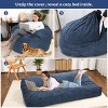 Bean Bag Chair for Adults Teens, Convertible Bean bag Bed from Bean Bag to Mattress for Home Living Room Bedroom - 2 of 4