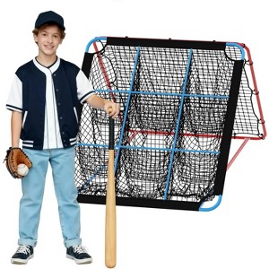 2-in-1 Baseball Pitching Trainer and Rebounder Net – Practice and Return Net for Pitching and Throwing Drills - 1 of 4