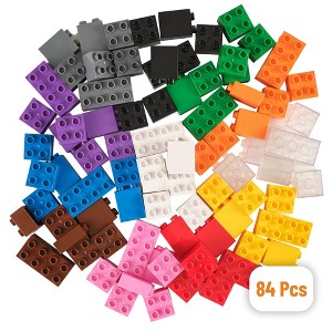 Strictly Briks Toy Large Building Blocks For Kids and Toddlers, Big Bricks Set For Ages 3 and Up, Rainbow Colors, 84 Pieces - 1 of 4