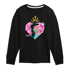 Boys' - Disney Princess - Jasmine Heart Long Sleeve Graphic T-Shirt - 1 of 4
