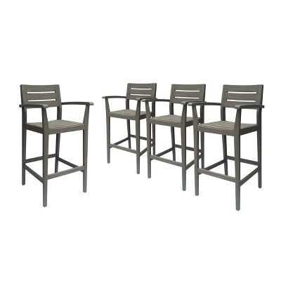 Stamford 4pk Acacia Bar Stool - Gray - Christopher Knight Home