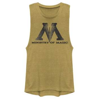 Juniors Womens Harry Potter Ministry Of Magic Logo Festival Muscle Tee