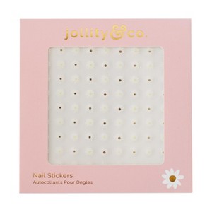 Jollity & Co. - Peace & Love Daisy Nail Stickers - Pack of 1 Sheet, 100 Nail Stickers - 1 of 2