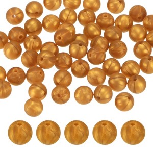 Unique Bargains Round Loose Rubber Beads Craft Smooth Ball Small Hole for DIY Crafts 50 Pcs - 1 of 4