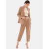 EXLURA Women's Business Blazer and High Elastic Waist Pant Suit Set Loose Fit Casual Fall Winter 2 Piece Suits for Work - 4 of 4