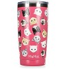 Memoi Thermal Insulated Stainless Steel Cats Pattern 20 Oz Coffee Tumbler Confetti Pink 20OZ - 2 of 4