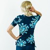 Calypsa Women's Above The Elbow Sleeve UPF 50+ Lena Swim Top - 3 of 4