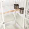 Prevue Select Wrought Iron Parrot Bird Cage 24x20x60", Chalk White - 4 of 4