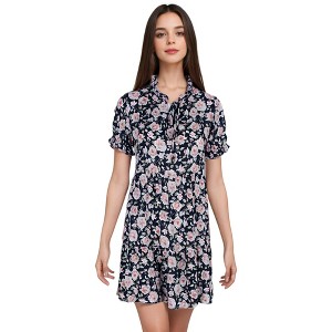 Anna-Kaci Women's Summer Dress Boho Ruffle Sleeve Floral Print Tie Neck Dress - 1 of 4