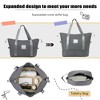 Naysaye Luggage Softside Expandable 3 Piece Luggage Set with Duffel Bag TSA Lock Spinner Wheels for Travel, Gray, 31.78"*20"*12.33" - 2 of 4