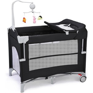 JOYMOR 5 in 1 Pack and Play with Bassinet, Diaper Changing Table for Newborn Infant, Portable Baby Playpen for Babies and Toddlers - 1 of 4