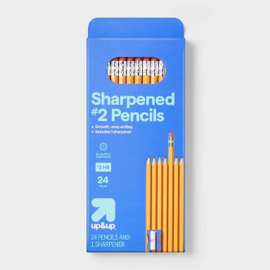 24ct Wood Pencil and Sharpener Kit - up&up™