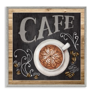 Stupell Industries Chalkboard Style Cafe Sign, 24" x 24" - 1 of 4