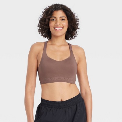 Women's Strappy Mesh Bralette - Auden™ Brown L