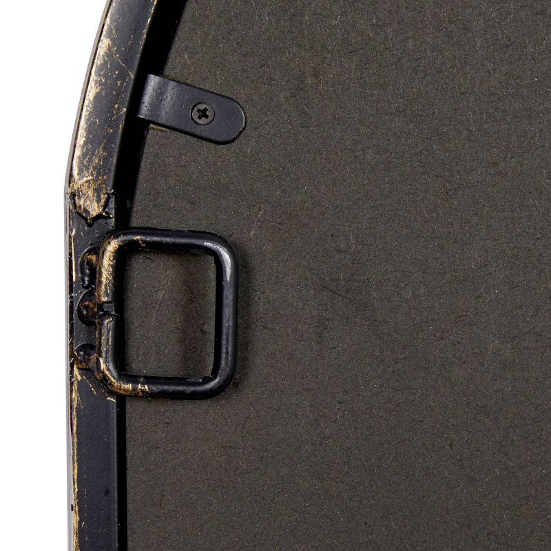 Metal Window Pane Inspired Wall Mirror with Arched Tops and Studs Black - Olivia &#38; May, 5 of 20