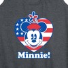 Women's - Disney - Minnie Flag Heart Graphic Racerback Tank - 2 of 4