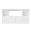 67.7" MDF High Gloss TV Stand with LED Lights, Sideboard Cabinet with Tempered Glass Shelves, and Large Storage Cabinets for Living Room - 3 of 4