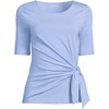 Lands' End Women's Lightweight Jersey Tie Front Top - 3 of 3