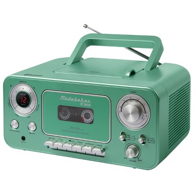 Studebaker SB2135BT Portable Stereo CD Player with Bluetooth, AM/FM Stereo Radio and Cassette Player/Recorder