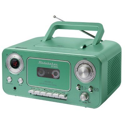 Studebaker Portable AM/FM Radio in Teal SB2000TE - The Home Depot