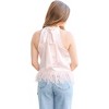 Women's Feather Trim Top - 2.7 AUGUST APPAREL - 2 of 4