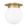 Calhoun 1-Light Flush Mount - Mid-Century Modern & Schoolhouse Design, Dimmable, Damp Rated - 2 of 4