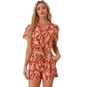 Stylish Tropical Print Ensemble Summer Set
