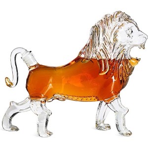 The Wine Savant Lion Design Whiskey & Wine Decanter, Stylish & Unique Decor, & a Majestic Addition to a Home Bar - 500 ml - 1 of 4