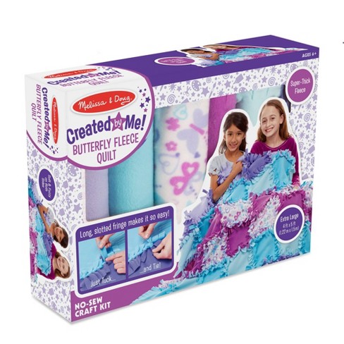 Made by Me Easy-to-Knot Quilt Making Kit, Colorful D.I.Y. Quilt, 6+