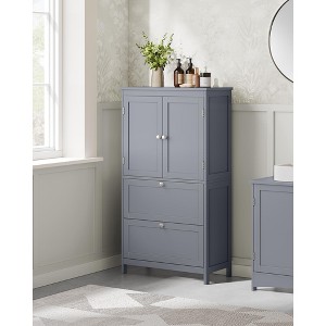 VASAGLE Bathroom Floor Storage Cabinet, Bathroom Storage Unit, Freestanding Cabinet with 2 Drawers and 2 Doors - 1 of 4