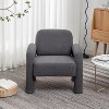 SEYNAR Modern Teddy Upholstered Accent Chair with Tubular Multifunctional Legs for Living Room - 2 of 4