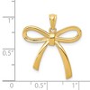 Black Bow Jewelry 14K Yellow Gold Polished Ribbon Bow Pendant - 4 of 4