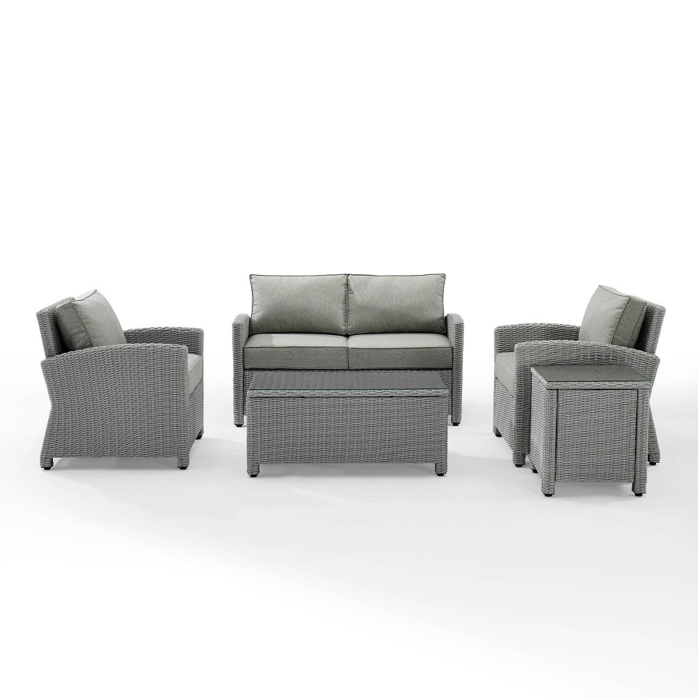 Photos - Garden Furniture Crosley 5pc Bradenton Outdoor Steel Conversation Set Gray  